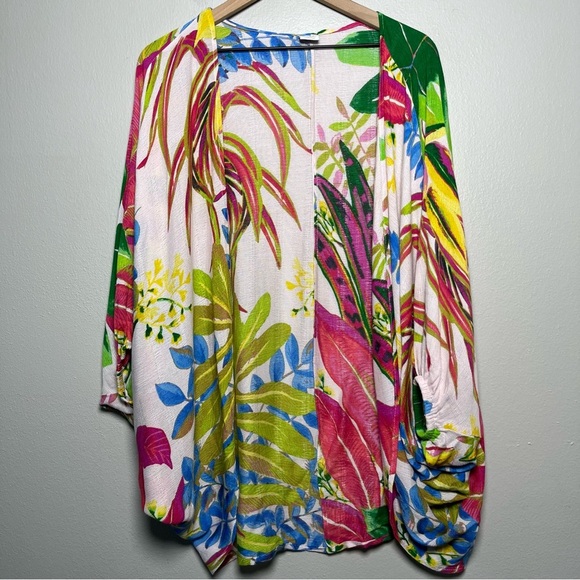 Anna and Ava Women Kimono One Size Floral Tropical Paradise Dolman Art Vacation‎ - Picture 3 of 8